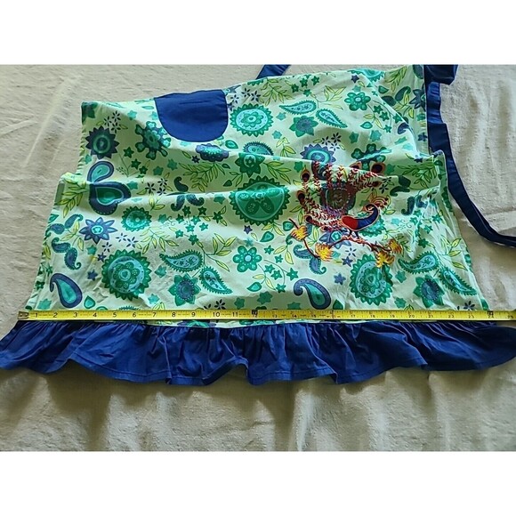 Peacock Apron With Ruffles - Picture 10 of 10